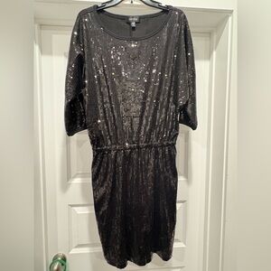 Elegant Black Sequin Dress